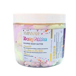NEW!!! Aminnah 16 oz tub of Fruity Pebblez Whipped Body Butter - Pastel Multi